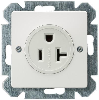 5UB1534 Siemens 5UB15 White 3 Gang Electrical Socket, 3 Poles, 20A, NEMA 5-20R