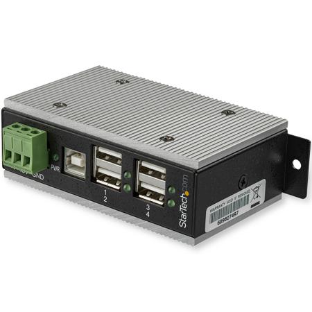 HB20A4AME StarTech.com 4 Port USB 2.0 USB A  Hub, Terminal Connector Powered, 95 mm x 55 mm x 3.2cm
