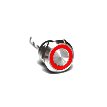 MC25MCSGR Bulgin Capacitive Switch Momentary NC,Illuminated, Green, Red, IP68, IP69K Stainless Steel