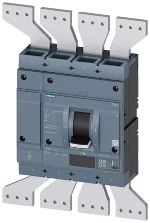 3VA2612-5KQ42-0AA0 Siemens, SENTRON MCCB 4P 1.25kA, Breaking Capacity 25 kA, Fixed Mount