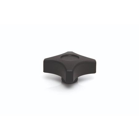 284-5385 RS PRO Black Thermoplastic Clamping Knob, M8, Female Insert
