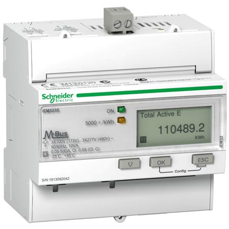 A9MEM3235 Schneider Electric 1, 3 Phase LCD Energy Meter