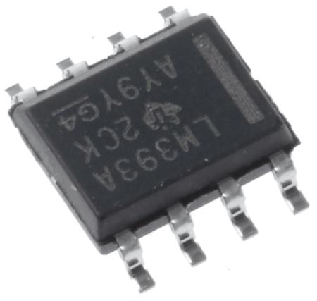 LM393AD  Texas Instruments, Dual Comparator, Open Collector O/P, 1.3μs 3 → 28 V 8-Pin SOIC