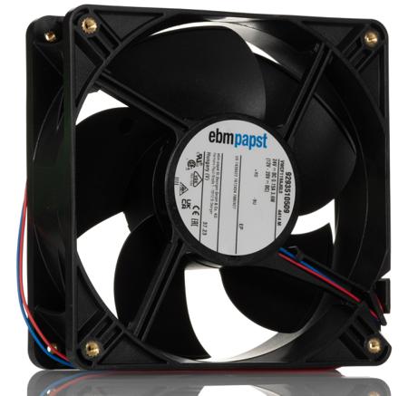 4414M-RS0 ebm-papst Axial Fan, 119 x 119 x 38mm, 184m³/h, 4.1W, 24 V dc (4414 M Series)