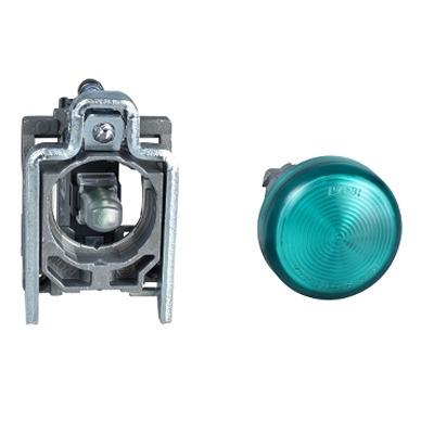 XB4BVM3EX Schneider Electric Harmony XB4 Green LED Pilot Light, 22mm Cutout, IP65, 240 V ac, 3 A ac, 270 mA dc