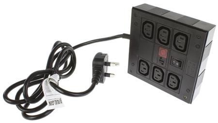 PXD703-061-10-1 IEC C13 6 Gang Power Distribution Unit Filtered, 10A, 250 V ac Fused