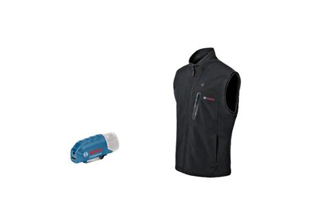 06188000EB Bosch GHV Black, Thermal Insulation Softshell Jacket, M