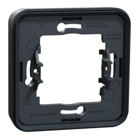 MUR34107 Grey Flush Mount Rocker Light Switch Screwed, 1 Gang NF 28mm IP55 PC 19mm 1