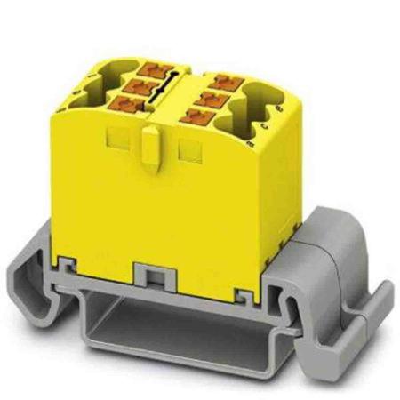 3273138 Phoenix Contact Distribution Block, 6 Way, 4mm², 24A, 690 V, Yellow