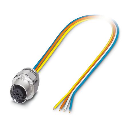 1239950 Phoenix Contact Circular Connector, 4 Contacts, Front Mount, M12 Connector, Socket, Female, IP65, IP67, SACC Series