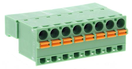 1873414 Phoenix Contact, 5.08mm Pitch, FKIC 2.5/8-ST-5.08, 8 Way, , Pluggable Terminal Block, Inverted Plug, Cable Mount,
