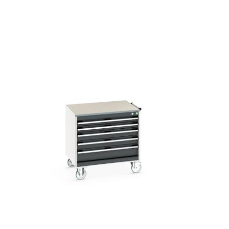 40402154-19V Bott, 5 Drawer Sheet Steel Floor Standing Storage Cabinet, 800 X 650 X 790mm