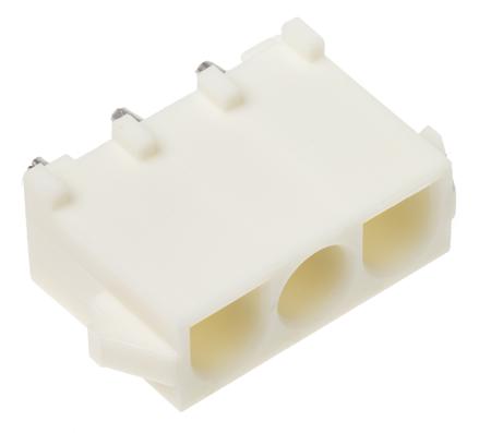 643414-1 TE Connectivity Universal MATE-N-LOK Series 6.35mm Pitch 3 Way 1 Row Straight PCB Socket, Through Hole