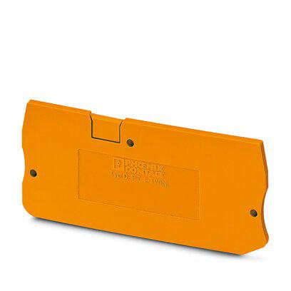 1080116 Phoenix Contact D-PT 4-TWIN OG Series End Cover for Use with DIN Rail Terminal Blocks