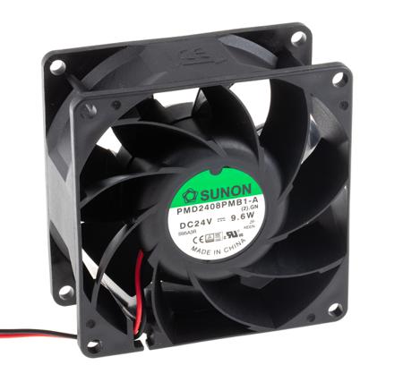 PMD2408PMB1-A-2--GN DC Axial Fan, 80 x 80 x 38mm, 143m³/h, 9.6W, 24 V dc (PMD Series)