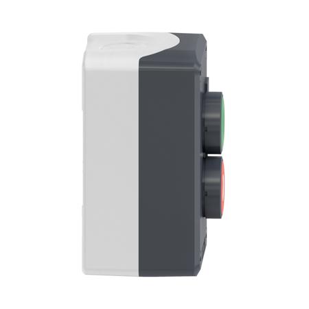 XALD213 Schneider Electric Harmony XALD NC, NO Enclosed Push Button, IP66, IP67, IP69, IP69K 62mm Grey Polycarbonate 74mm +70°C