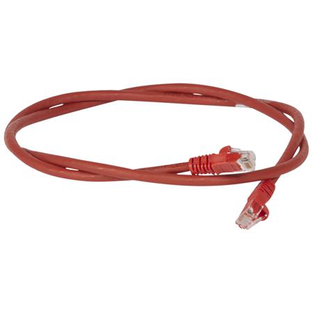 0-518-64 Legrand Cat6 Straight RJ45 to Straight RJ45 Ethernet Cable, U/UTP, Red, 3m
