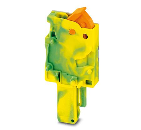 3051098 Phoenix Contact QP Series QP 1,5/ 1-R GNYE Terminal Plug, 1-Way, 17.5A, 24 - 16 Wire, Quick Connect Termination