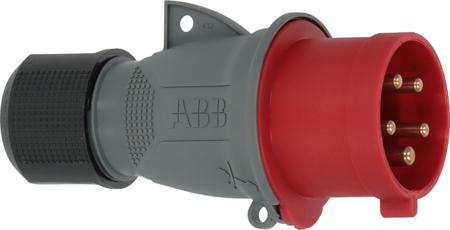 1050951 brennenstuhl, 1050 IP44 Red Cable Mount 3P+N+T Industrial Power Plug, Rated At 32A, 415 V