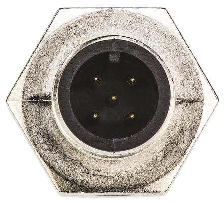 1838893-3 TE Connectivity, 5 Pole Panel Mount M12 Connector, Male Contacts