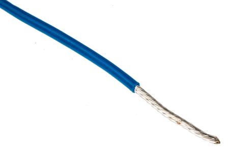 5858 BL005 Alpha Wire Hook-up Wire TEFLON Series Blue 1.23 mm² Hook Up Wire, 16 AWG, 19/0.29 mm, 30m, PTFE Insulation,