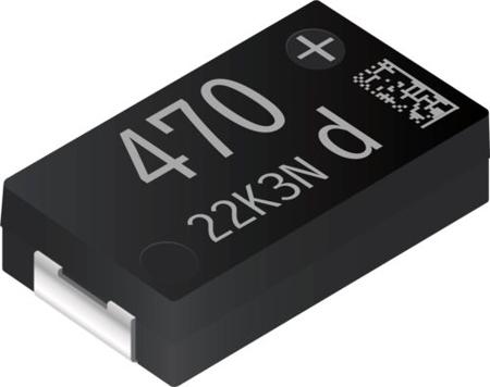 EEFJX0D471RC Panasonic 470μF Surface Mount Polymer Capacitor, 2V