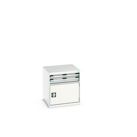 40019021-16V Bott 1 Door, 2 Drawer Sheet Steel Floor Standing Storage Cabinet, 650 X 650 X 700mm