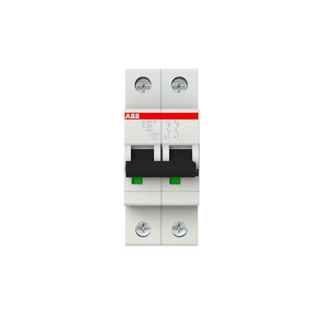 2CDS272001R0204--S202M-C20 ABB System M Pro 20A MCB Mini Circuit Breaker, 2P Curve C, Breaking Capacity 10 kA