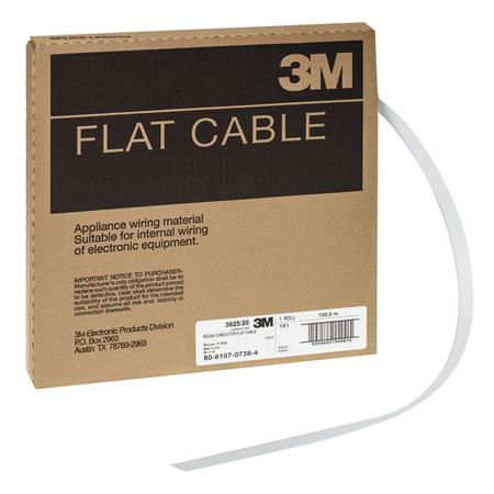 3625-20 3M 3625 Series Flat Ribbon Cable, 20-Way, 1mm Pitch, Unterminated to Unterminated