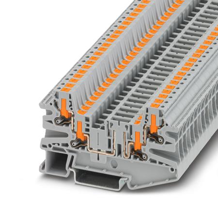 1079072 Phoenix Contact Grey PTV 2 Knife Disconnect Terminal Block, 26 → 12 AWG, 400 V