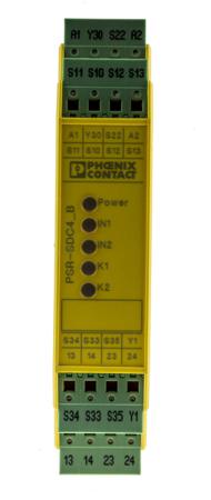 2981499 Phoenix Contact PSRclassic PSR-SPP- 24UC/SDC4/2X1/B 1 Auxiliary Contacts Safety Relay 24V dc, Dual-Channel 2 Safety