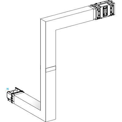 KSA630DMBK43F Schneider Electric Cross Elbow Busbar Trunking, 290 → 1200mm, 630A, Canalis Series