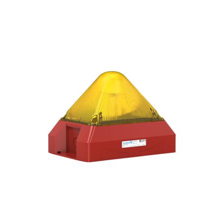 21561803000 Pfannenberg PY X-L-15 Series Yellow Flashing Beacon, 24 V ac, Free Mount, LED Bulb, IP66
