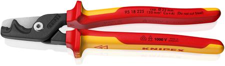 95 18 225 Knipex KNIPEX StepCut® XL VDE/1000V Insulated Cable Shear With Step Cut