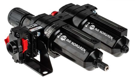 BL64-401 Norgren G 1/2 FRL, Automatic Drain, 40μm Filtration Size - With Pressure Gauge