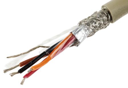 B955044 GE321 Alpha Wire ProTekt Series Data Cable, 4 Cores, 0.56 mm², Screened, 20 AWG, 50m, Screened Shield