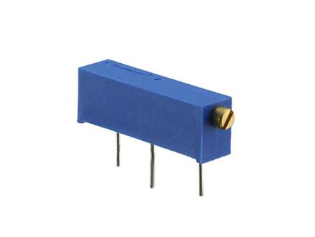 3006P-1-205LF Bourns 3006 Series 15-Turn Through Hole Trimmer Resistor with Pin Terminations, 2MΩ ±10% 0.75W ±100ppm/°C Side Adjust