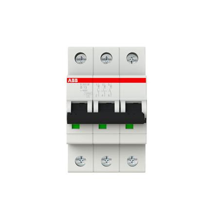 2CDS273001R0135 ABB System Pro M Compact S200M MCB, 3P, 13A Curve B, 400V AC, 125V DC, 15 kA Breaking Capacity
