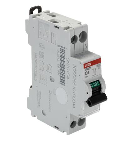 2CSS255101R0044-SN201-C4-- ABB MCB SN200 4A MCB, 2P Curve C