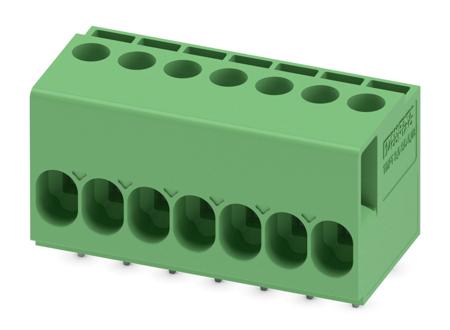 1017496 Phoenix Contact TDPT 2.5/ 7-SC-5.08 Series PCB Terminal Block, 7-Contact, 5.08mm Pitch, Through Hole Mount, 1-Row,