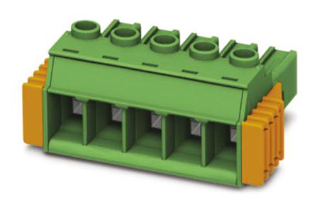 1778081 Phoenix Contact, 7.62mm Pitch, PC 5/4-STCL1-7.62, 4 Way, Pluggable Terminal Block, Plug, Screw Termination,