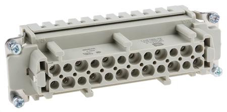 09330242716 HARTING Heavy Duty Power Connector Insert, 16A, Female, Han ES Series, 24 Contacts