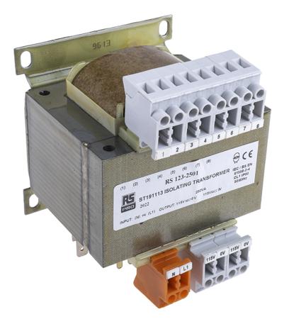 123-2501 RS Pro 250VA DIN Rail & Panel Mount Transformer