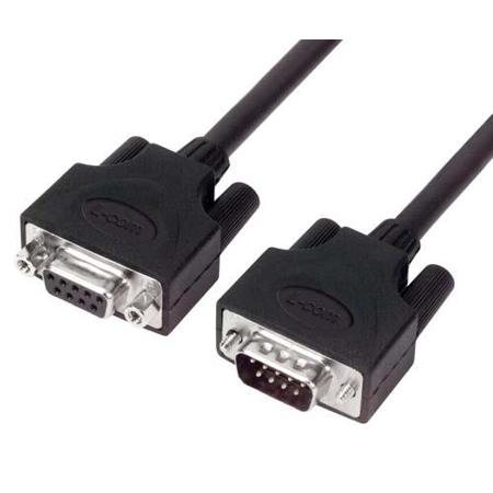 CSMUZ9MF-10 L-Com Male DB9 to Female DB9 Cable assembly, 10ft LSZH