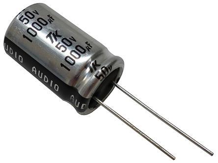 1EUTSJ102M0 Toshin Kogyo Aluminium Electrolytic Capacitor 1000μF 25V dc 13.5mm 12520 UTSJ Series Aluminium Electrolytic