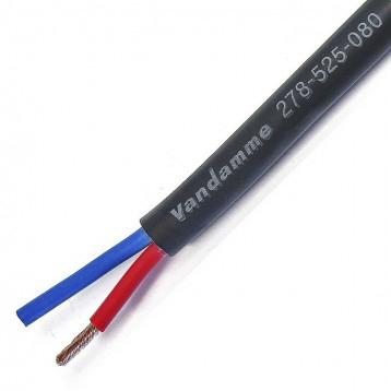 278-525-080 Van Damme 2 Core Speaker Cable, 2.5 mm² CSA, 7.8mm od, 100m, Grey