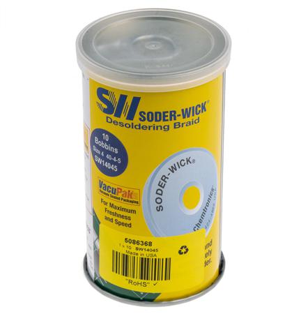 SW14045 Chemtronics 1.5m Lead Free Desoldering Braid, Width 2.8mm