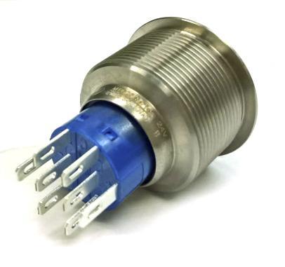 175-8337 2 Poles + Momentary + Ring + Blue Colour