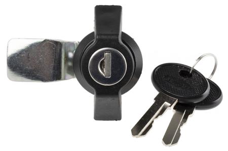 146-1794 RS PRO Black Cabinet Lock, 8.5mm Panel-to-Tongue, 22.2 x 20.2mm Cutout, Key Unlock