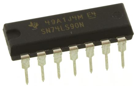 SN74LS90N Texas Instruments  4-stage Through Hole Decade Counter LS, 14-Pin PDIP